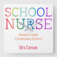 School Nurse Colourful Personalized School