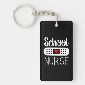 School Nurse Funny Bandaid Medical RN LPN Keychain