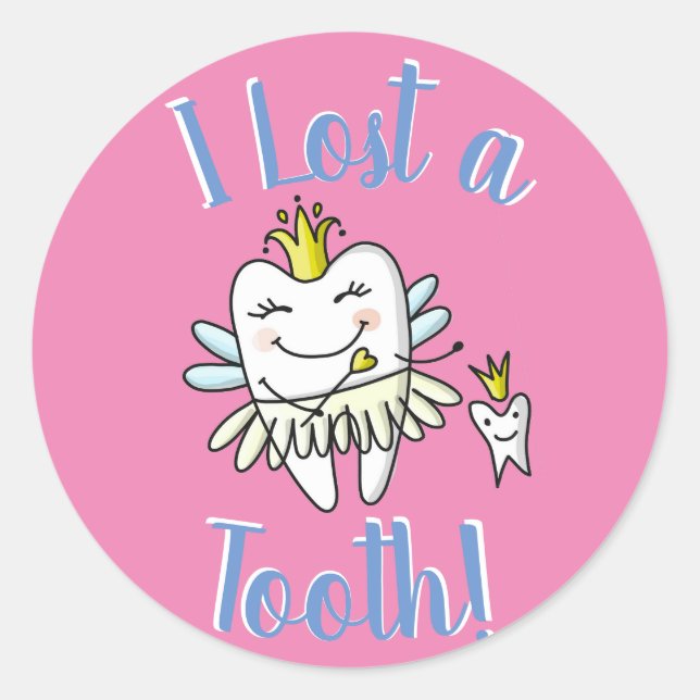 School Nurse "I Lost a Tooth!" Stickers (Front)