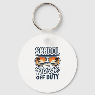 School Nurse Off Duty Vintage Sunglasses Shirt_1 Keychain