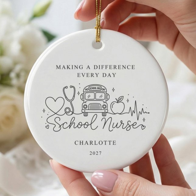 School Nurse Ornament Personalized Gift (Creator Uploaded)