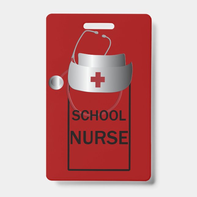 School Nurse Room Hall Pass Badge (Front)