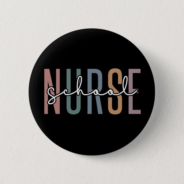 School Nurse | School Nurse RN appreciation gifts 2 Inch Round Button (Front)