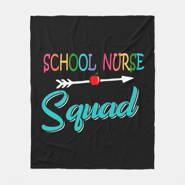 School Nurse Squad Fleece Blanket (Front)