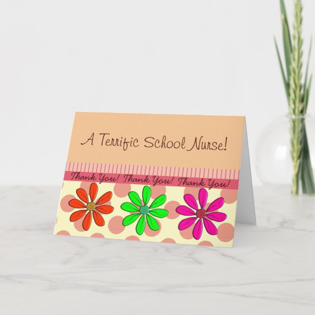School Nurse Thank You Appreciation Card (Front)