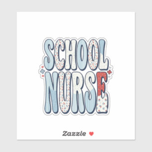 School Nurse Vintage Floral Typography Shirt Desig