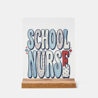 School Nurse Vintage Floral Typography Shirt Desig