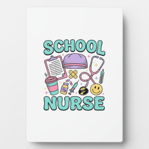 School Nurse Vintage Medical Collage Shirt Design_ Plaque
