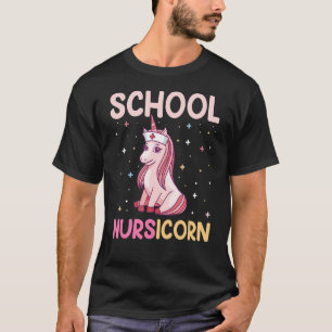 School Nursicorn School Nurse Quotes Nursing Acces T-Shirt