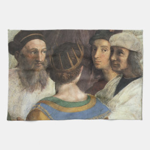 School of Athens by Raphael, Vintage Renaissance Kitchen Towel