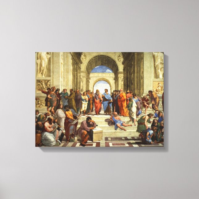 School Of Athens Painting Canvas Print (Front)