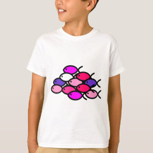 School of Christian Fish Symbols - Pink T-Shirt
