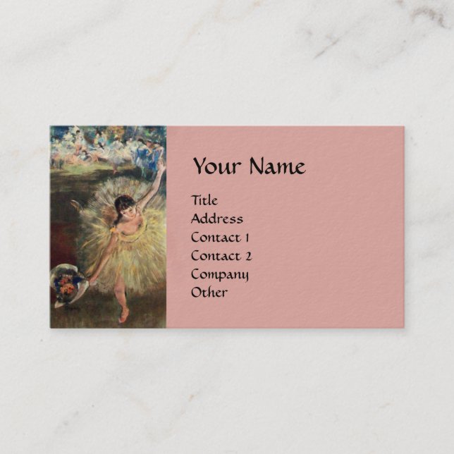 SCHOOL OF DANCE / BALLERINA BALLET DANCER BUSINESS CARD (Front)