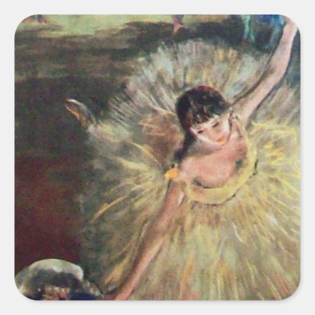 SCHOOL OF DANCE / BALLERINA  BALLET DANCER SQUARE STICKER (Front)