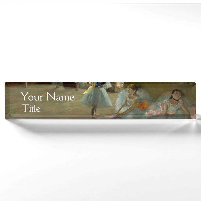 SCHOOL OF DANCE /BALLERINA  BALLET DANCERS NAMEPLATE (Front)