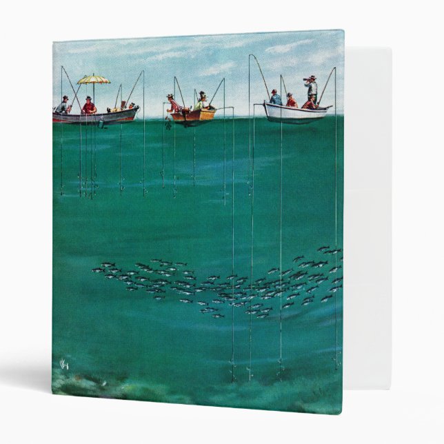 School of Fish Among Lines by Thornton Utz Binder (Front/Inside)
