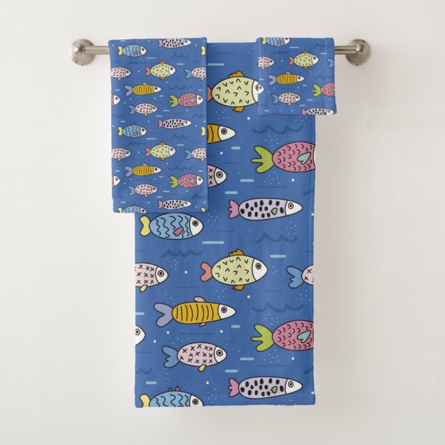 School of Fish Bath Towel Set (Insitu)