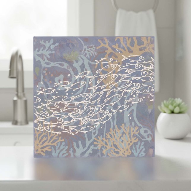 School of Fish in Coral Violet ID1198 Tile (Creator Uploaded)