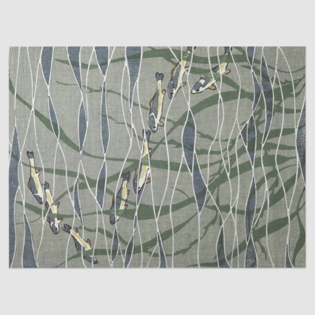 School of Fish in Kelp Tissue Paper (Front)