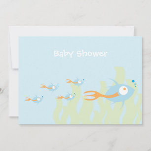 School of Fish Organic Planet Shower Invitations