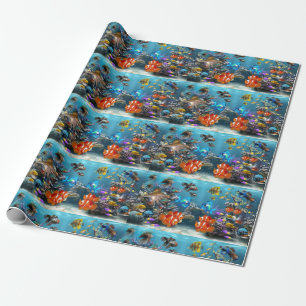 School of Fish Wrapping Paper, Aquarium Paper