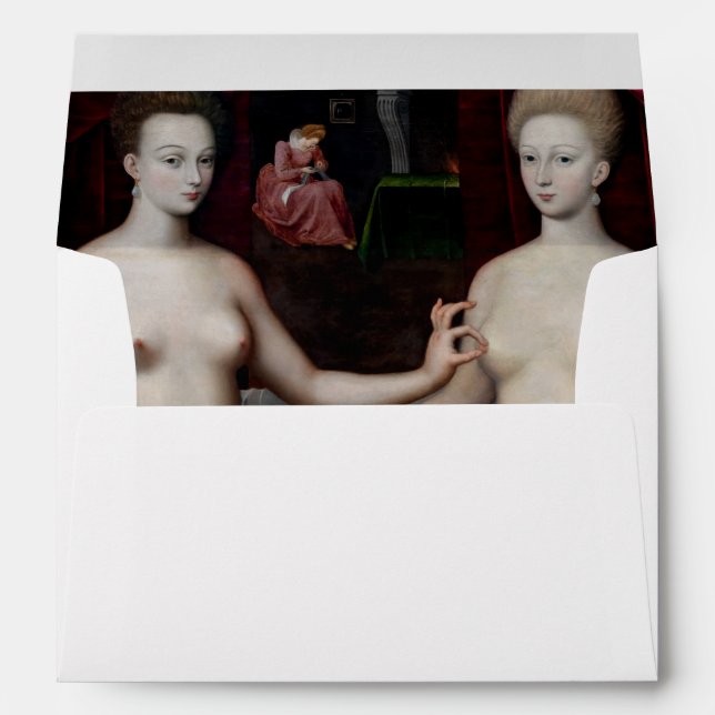 School of Fontainebleau - Gabrielle d'Estrees Envelope (Back (Bottom))