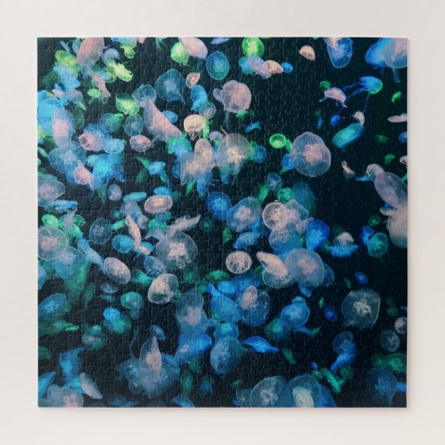 School of Jellyfish, Glow in the Dark Jigsaw Puzzle (Vertical)