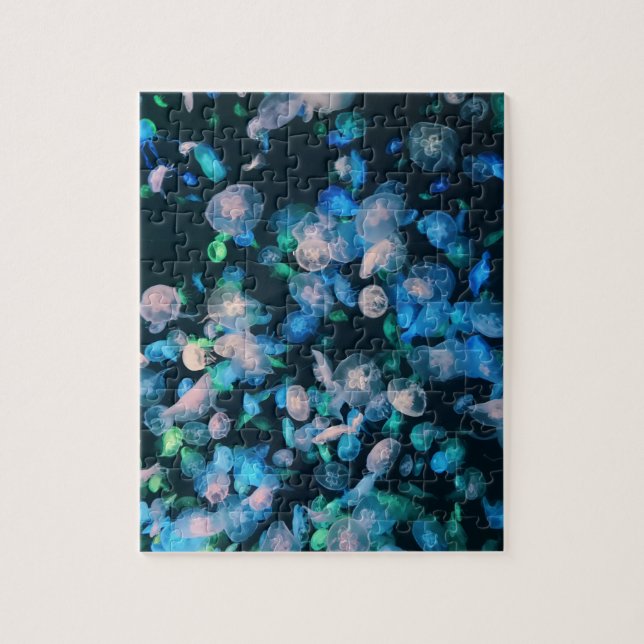 School of Jellyfish, Glow in the Dark Jigsaw Puzzle (Vertical)