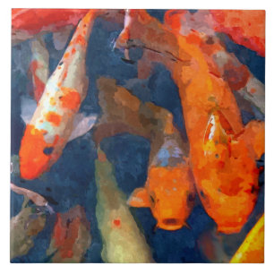 School of Koi II Tile