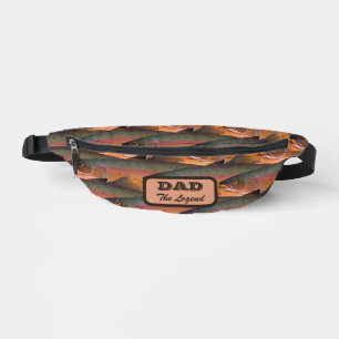 School of Rainbow Trout Pattern Dad the Legend Fanny Pack