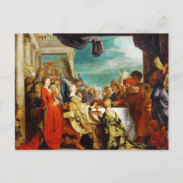 School of Rubens - Alboin and Rosamunde Peter Paul Postcard (Front)