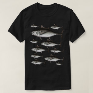 School of Tuna Fish Vintage Illustration T-Shirt