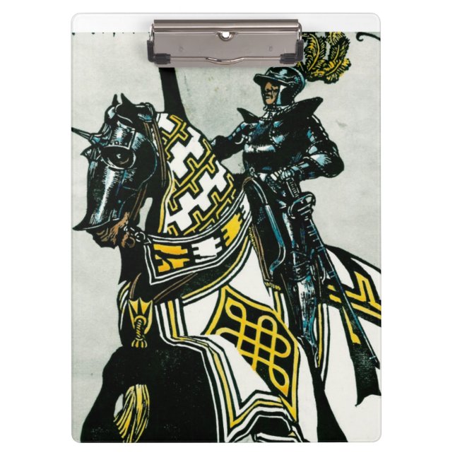 School/Office clipboard with Knight On Horseback (Front)