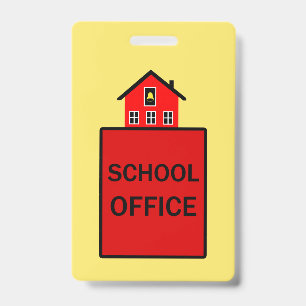 School Office Hall Pass Badge