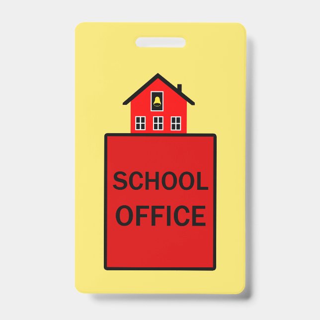 School Office Hall Pass Badge (Front)