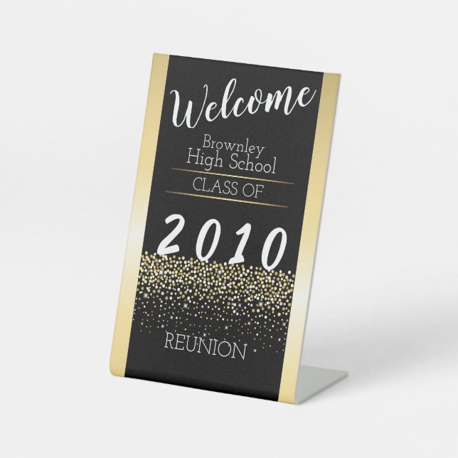 School or Class Reunion Pedestal Sign (Front)
