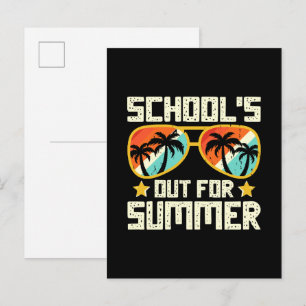 School Out For Summer Invitation Postcard