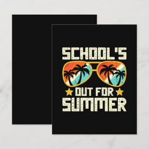 School Out For Summer RSVP Card