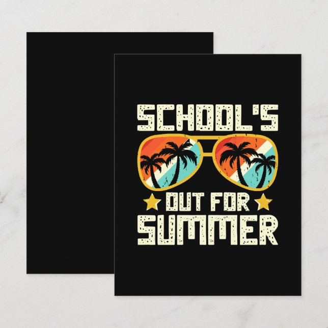 School Out For Summer RSVP Card (Front/Back)