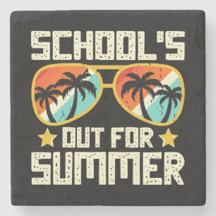 School Out For Summer Stone Coaster