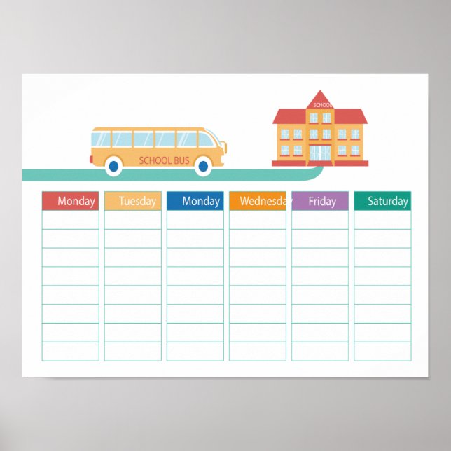 School Path Timetable Poster (Front)