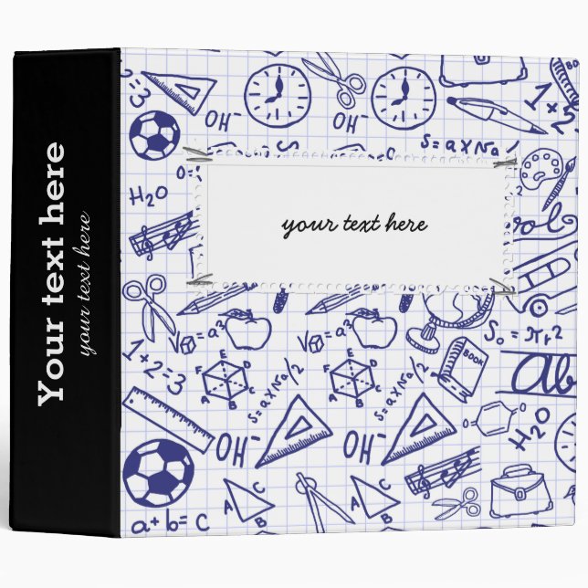 School pattern binder (Front/Spine)