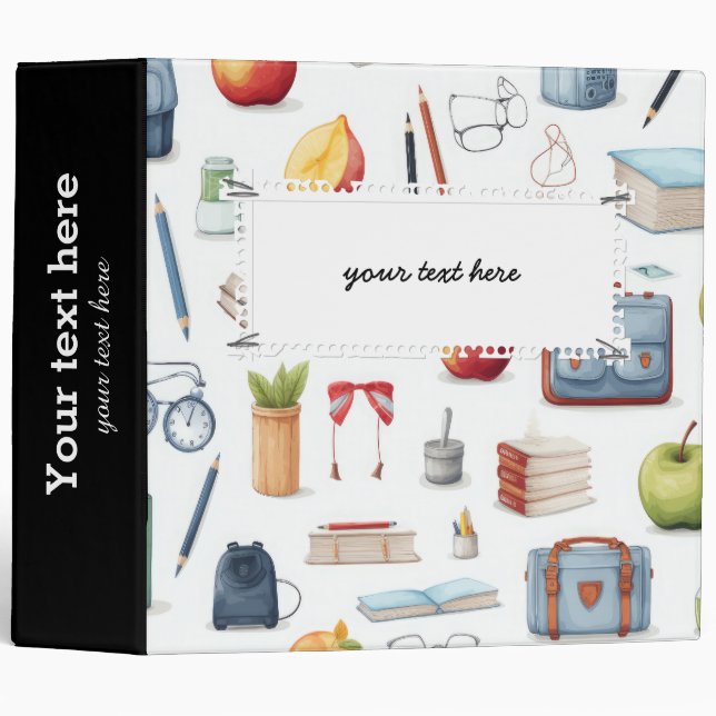 School pattern binder (Front/Spine)