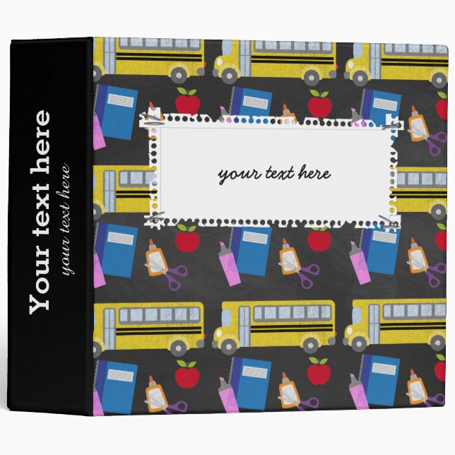 School pattern binder (Front/Spine)
