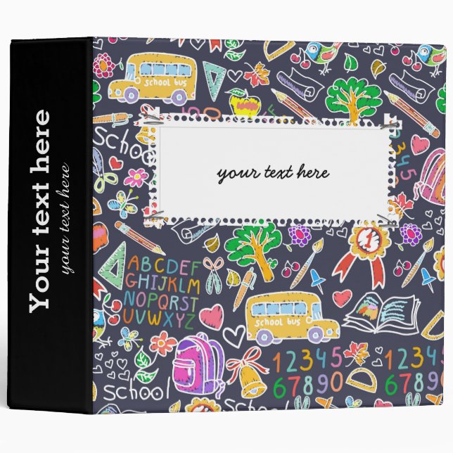 School pattern binder (Front/Spine)
