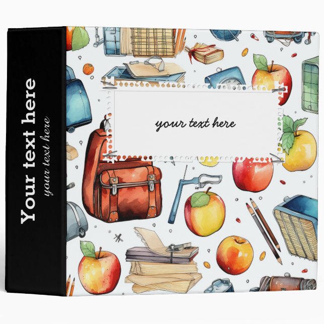 School pattern binder (Front/Spine)