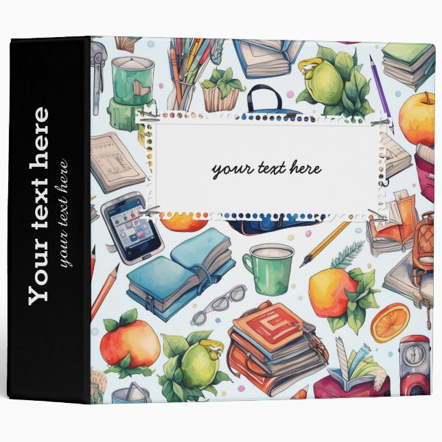 School pattern binder (Front/Spine)