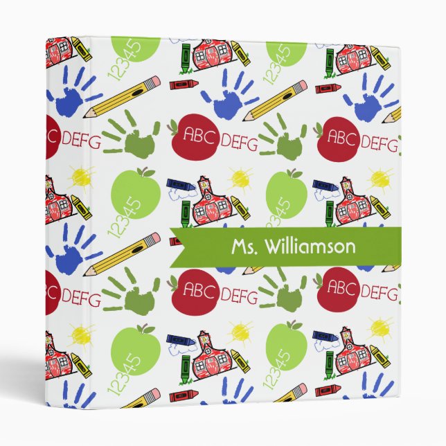 School Pattern Binder For Teachers (Front/Spine)