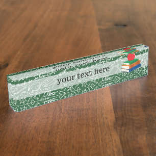 School pattern nameplate