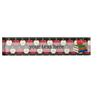 School pattern nameplate